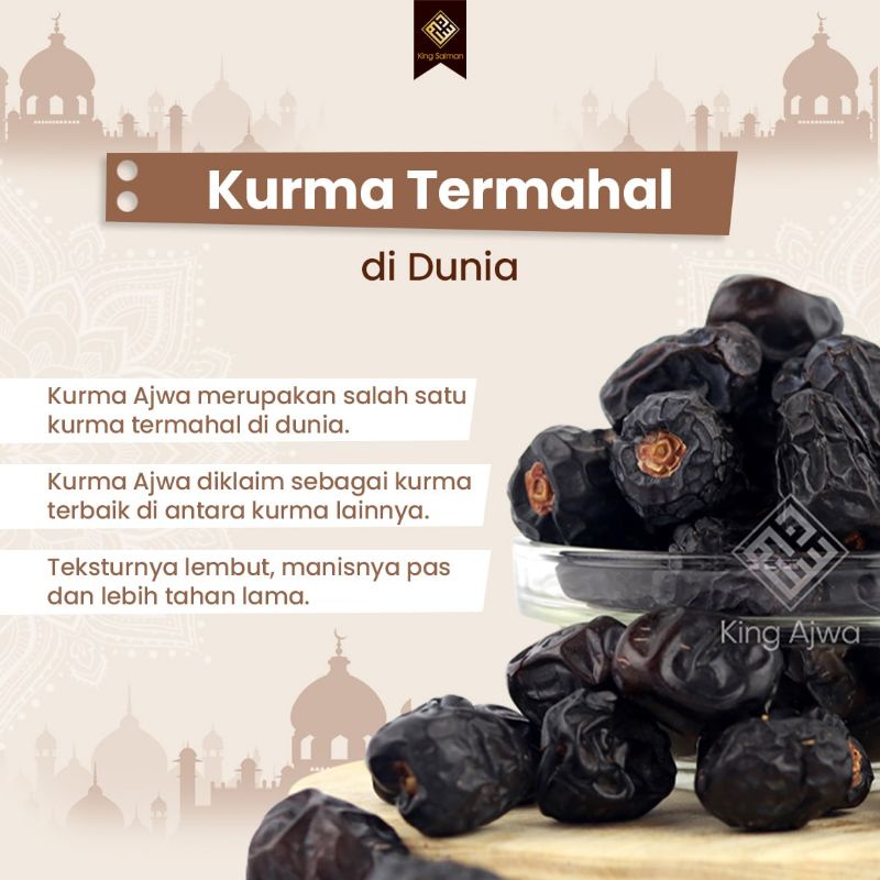 Kurma King Salman dan Kurma King Ajwa kurma premium ORI 100%