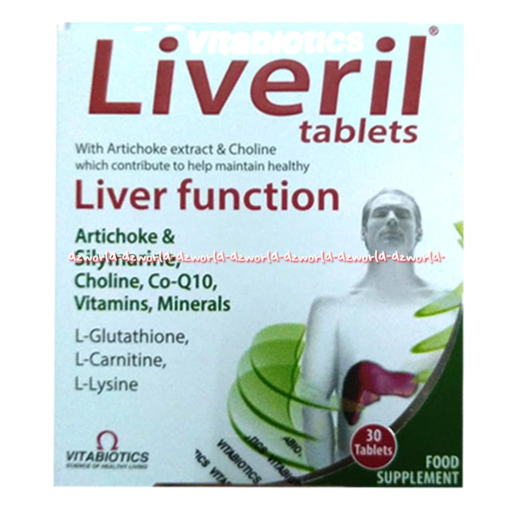 Liveril Tablets 30Tablet Liver Function Obat Kerusakan Hati Lever Lefer Liver rin