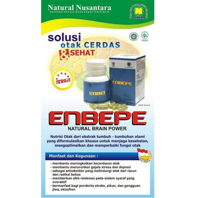 ENBEPE (Natural Brain Power) Meningkatkan cara kerja otak & Mampu menurunkan depresi/gangguan jiwa