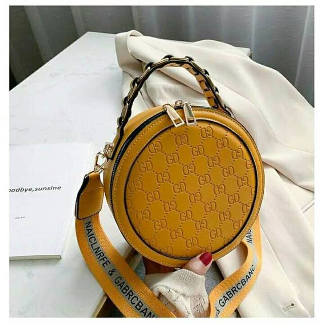 TAS WANITA SELEMPANG BULAT IMPORT