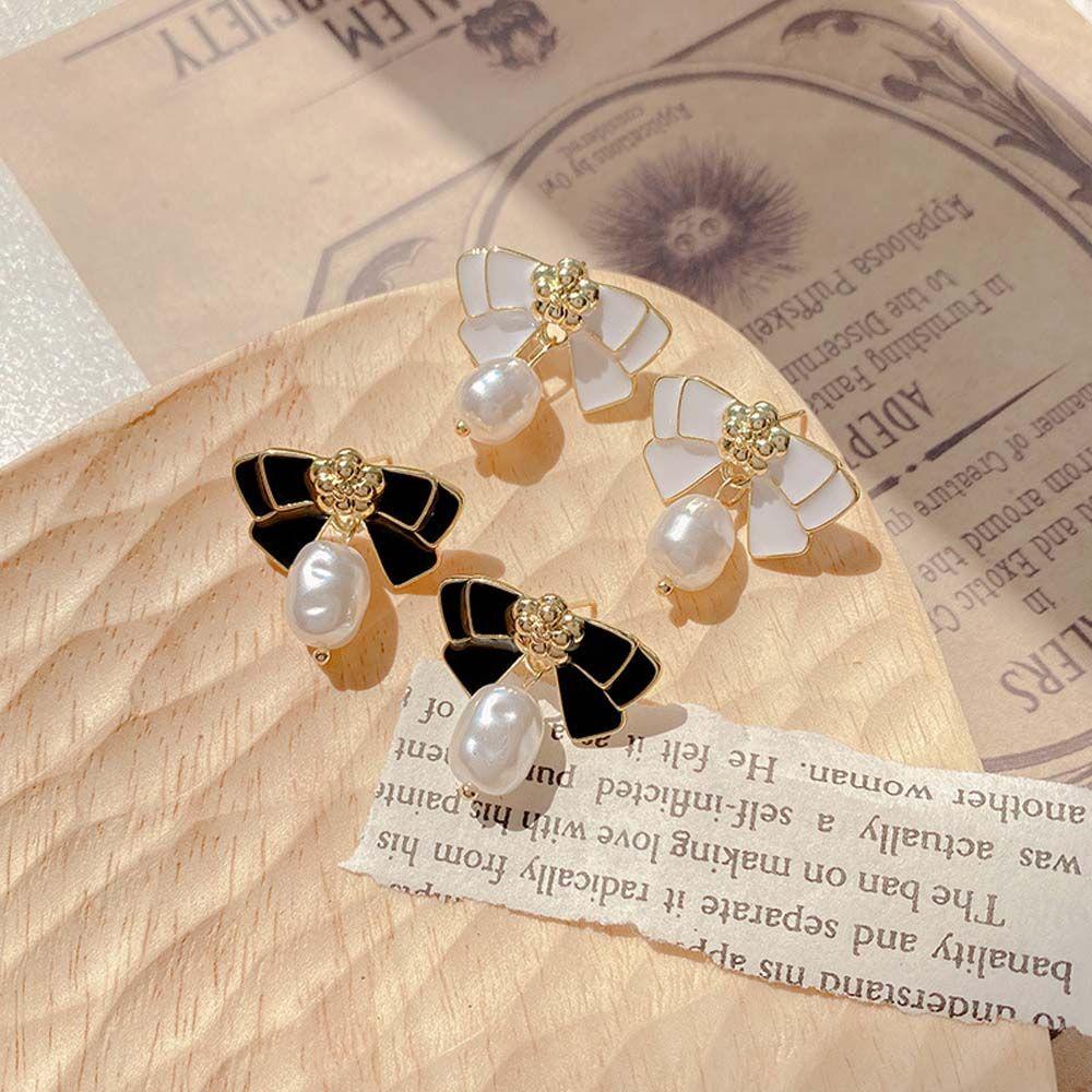 Mxbeauty Anting Wanita Manis Retro Hadiah Gadis Pesta All-Match Temperamen Ikatan Simpul Drop Earrings