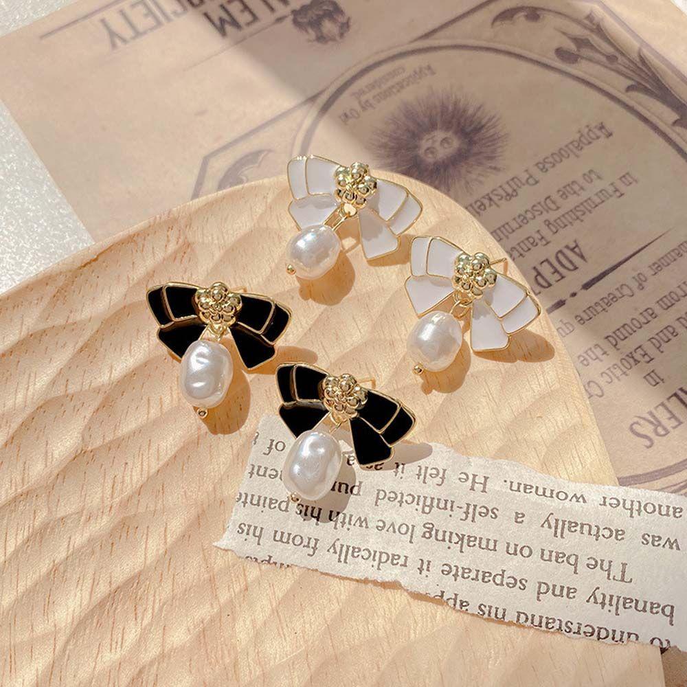 Mxbeauty Anting Wanita Manis Retro Hadiah Gadis Pesta All-Match Temperamen Ikatan Simpul Drop Earrings