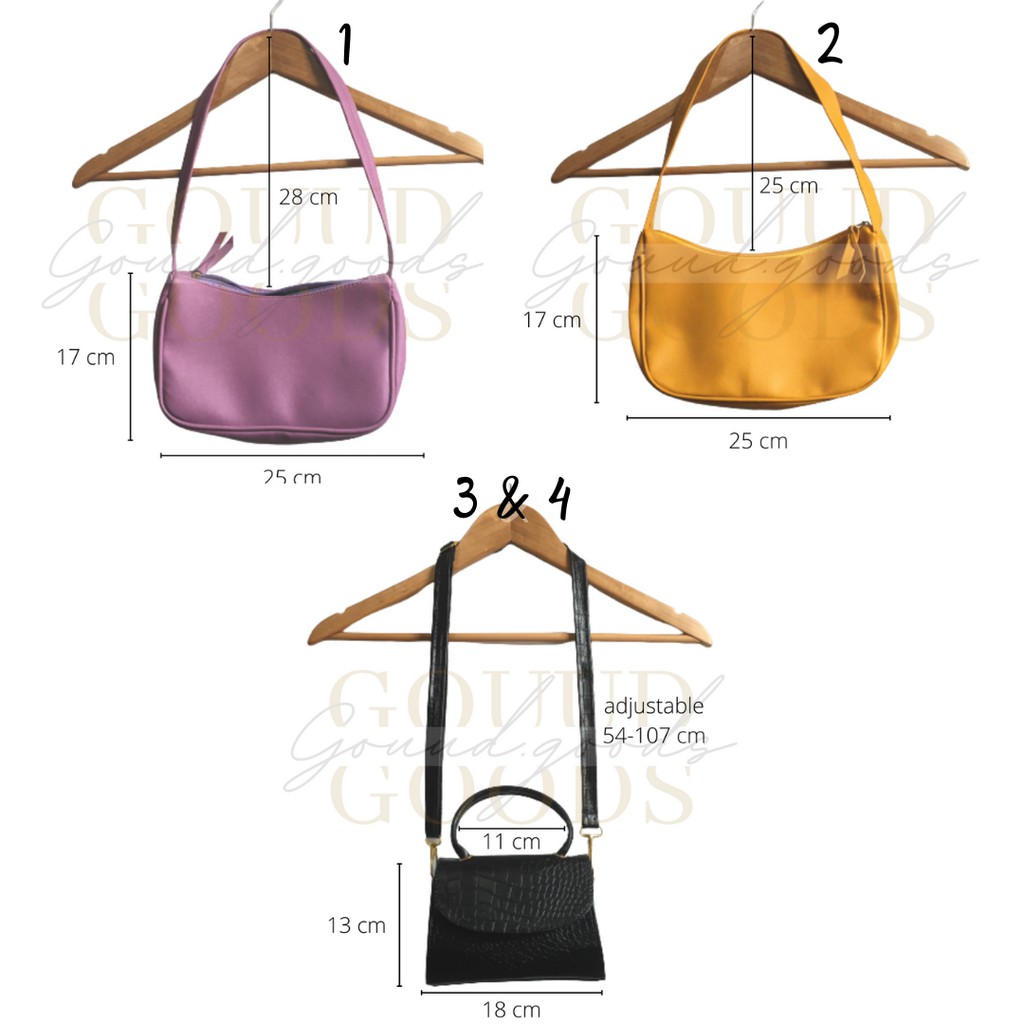 Baguette Bag in Lilac / Tas Wanita Handbag Tas Selempang Kulit