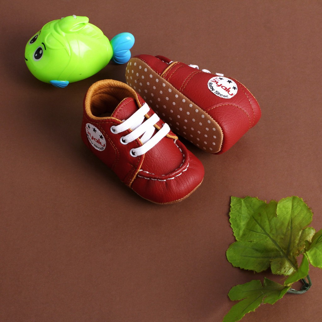 PW02 Sepatu Anak Bayi Newborn Prewalker Laki Laki Usia 0 3 6 9 Bulan Lucu Murah Terbaru Discount