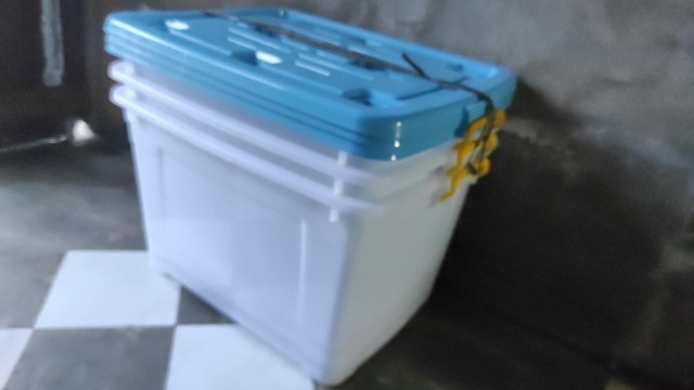 Khusus Jnt-jtr-gojek-grab Container/box Tutup + Roda C 150 Liter Jumbo Twinpan