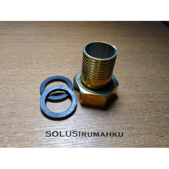 COUPLING METERAN AIR KUNINGAN / NEPEL CONNECTOR SAMBUNGAN COUPLER MUR