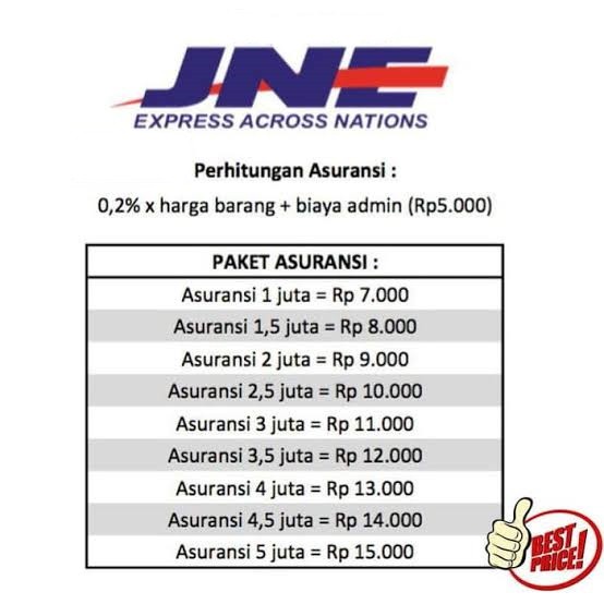 Pembelian ASURANSI HANYA dengan PENGIRIMAN via JNE / J&amp;T / SICEPAT