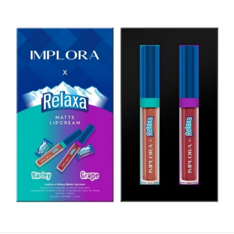 Implora x Relaxa Lip Cream Matte isi 2EA