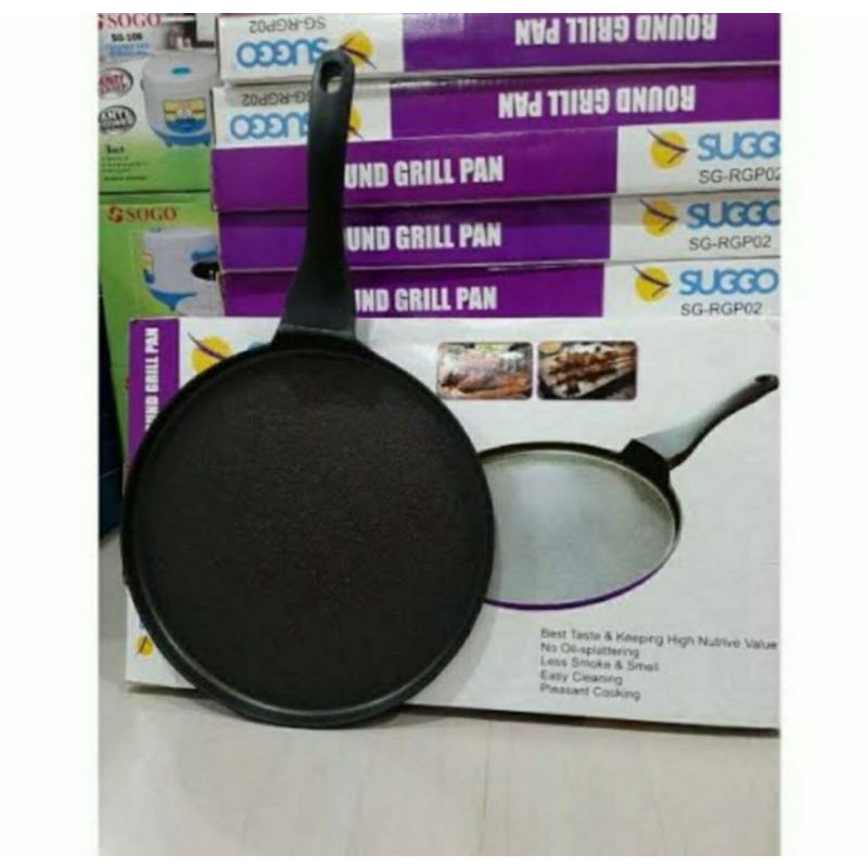 PIZZA PAN ROUND GRILL 30 CM WAJAN TEFLON ANTI LENGKET CREPES DATAR ANTI LENGKET MARTABAK