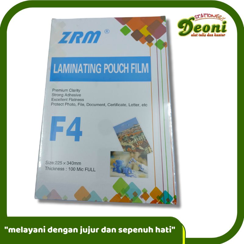 

Zrm Laminating Pouch Film F4