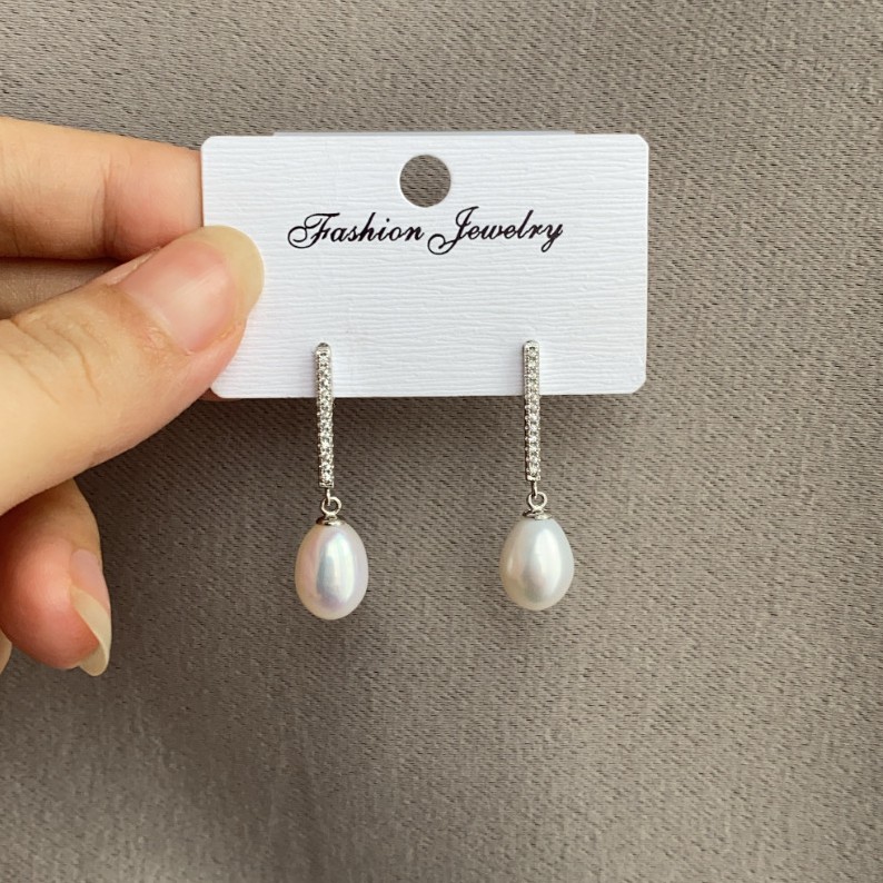 Anting Mutiara Air Tawar ASLI Import korea S925 Sterling Silver - A026