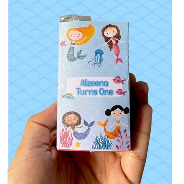 

Label Susu Kotak Ukuran 125 ml Tema Mermaid