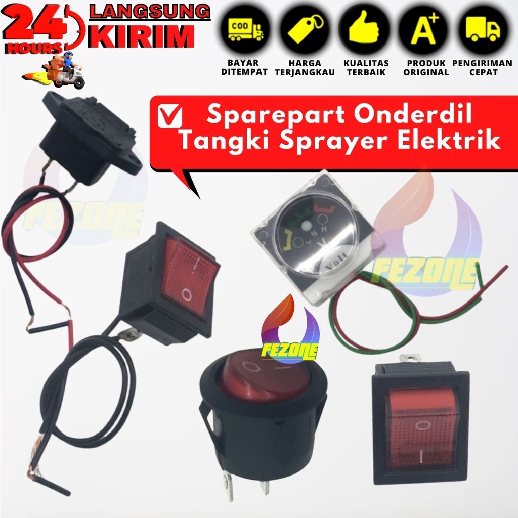 Sparepart Onderdil Tangki Sprayer Elektrik Colokan Saklar Potensio FEZONE