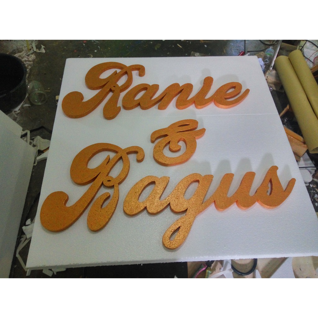 Huruf Sambung 20cm Gabus Styrofoam Acara Pernikahan ...