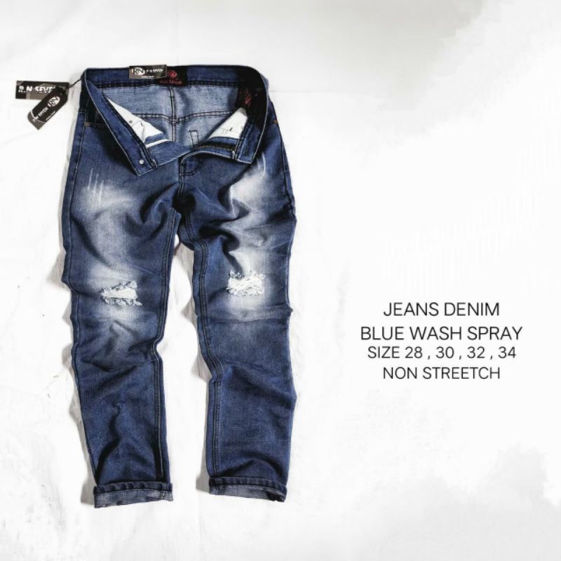 MOORLAND - Celana Jeans Denim Ripped Slimfit | Original Rn Seven Non Streecth