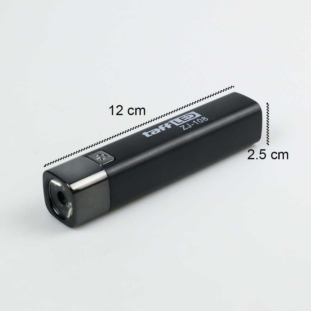 TaffLED Senter LED Mini Premium Flashlight Bright USB Rechargerable 5W ZJ-108