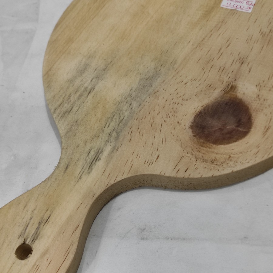 Talenan Cutting Board bulat Kayu gagang sedang bisa untuk foto makanan