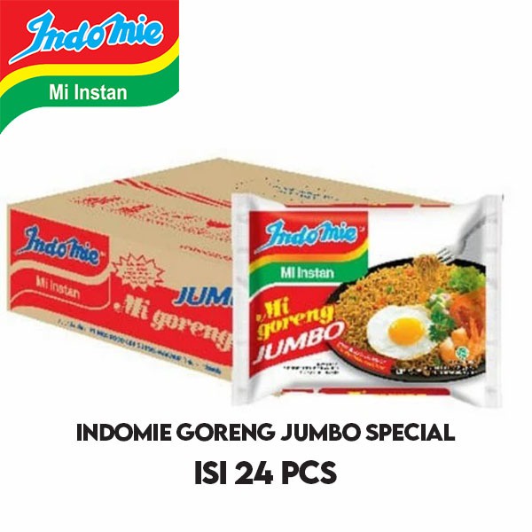 

Indomie Jumbo Goreng special 1 dus Isi 24pcs