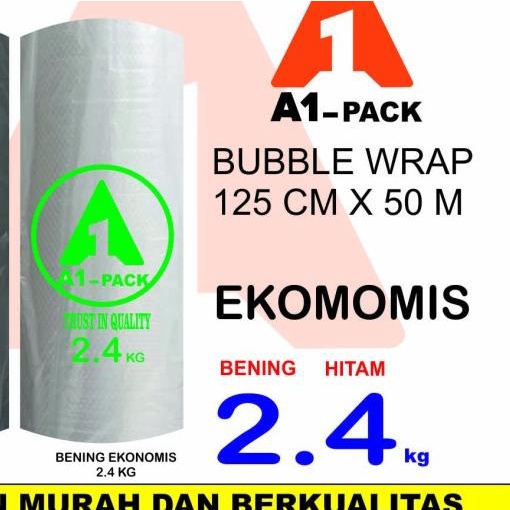 

◙ plastik bubble wrap BENING HITAM 125 x 50m A1PACK bubblewrap bublewrap - BENING EKONOMIS ✲