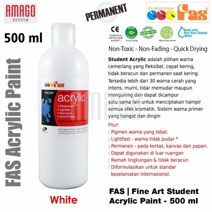

Fas - Student Acrylic Paint - 500 Ml - White