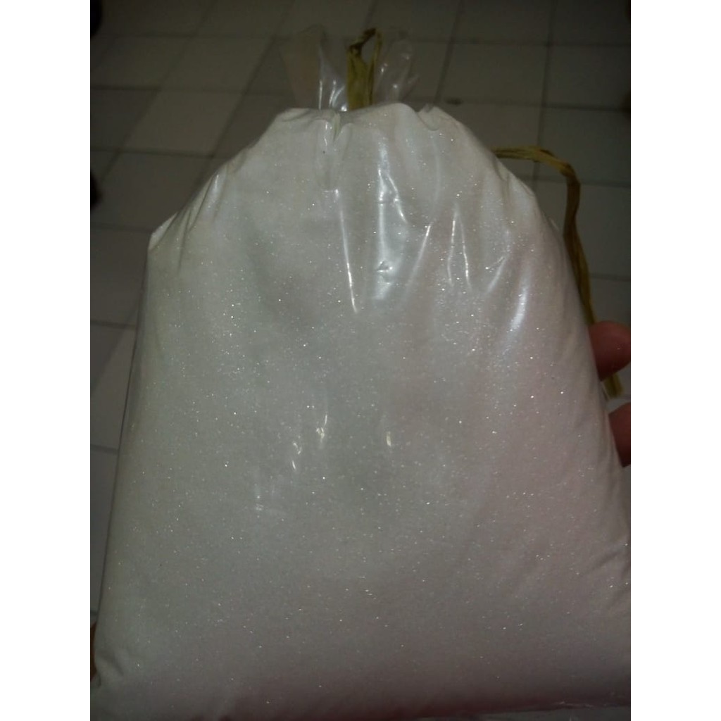 Serbuk Glitter Putih 50gr/Serbuk Glitter Putih100gr/Glitter White/ Glitter Henna/Glitter Putih Kilau