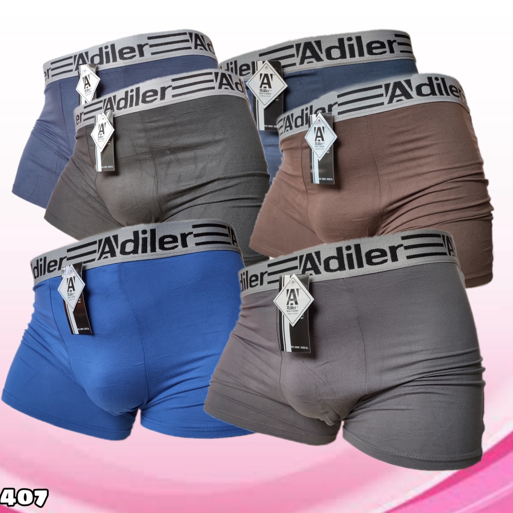 K407 - CELANA DALAM PRIA BOXER ADILER SIZE M - XXXL HARGA PER 1 PCS