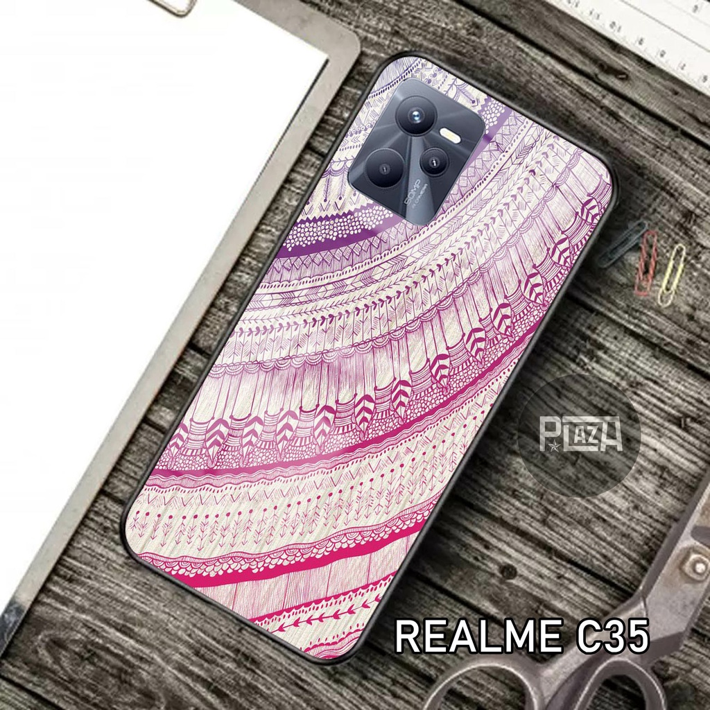 Softcase Glass Kaca [K55] REALME C35 Terbaru Casing Handphone-Pelindung Handphone