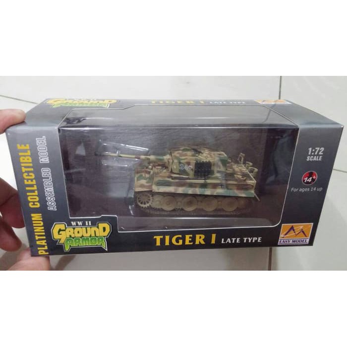 Diecast Kapal Perang - Diecast Mobil Perang - Miniatur Tank Easy Model Ground Series Tiger I German