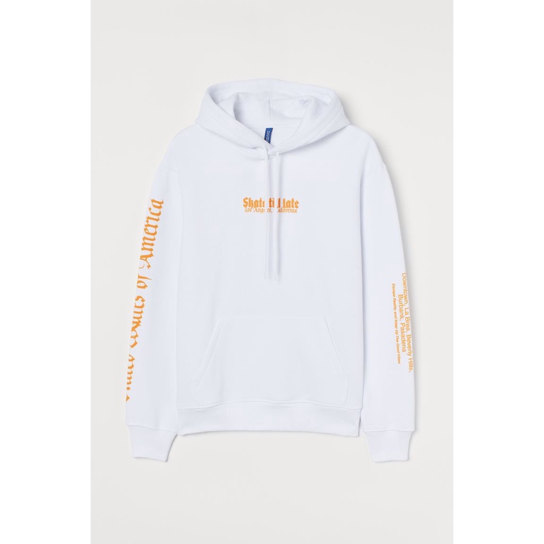 HOODIE SKATE TILL LATE SK8 WHITE