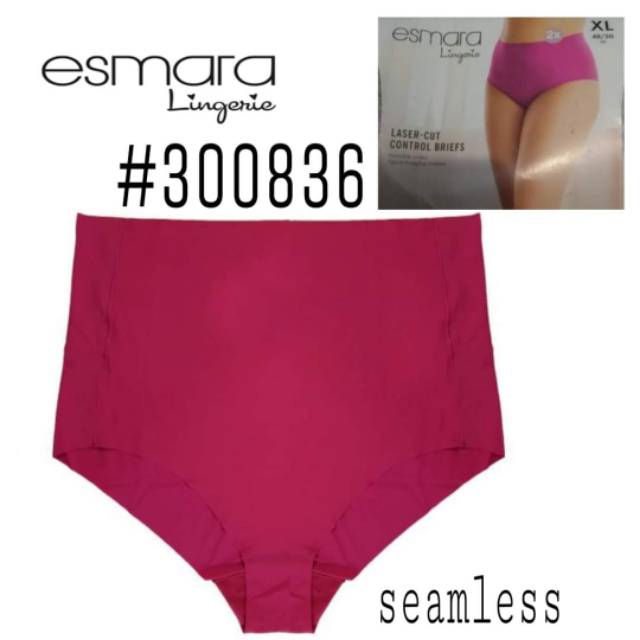 Panty Esmara highwaist seamles 300836 color magenta and white
