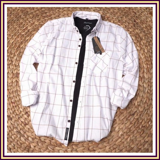 Pakaian Pria & Wanita Baju Kemeja Flanel Pria Wanita Panel Cowok Cewek Plane Couple Remaja Kotak Kot