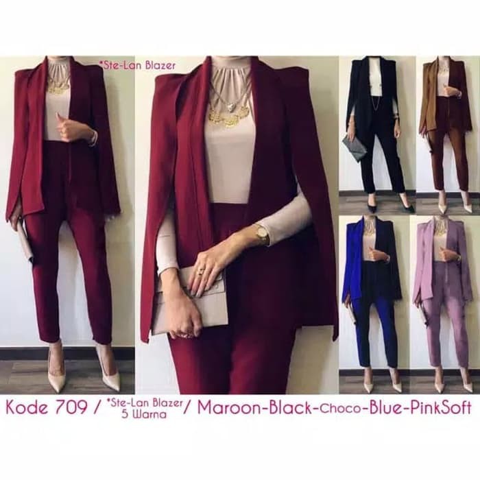 Setelan blazer kantor blazer pesta tanpa daleman pakaian setelan cewek murah baju setelan cewek mu
