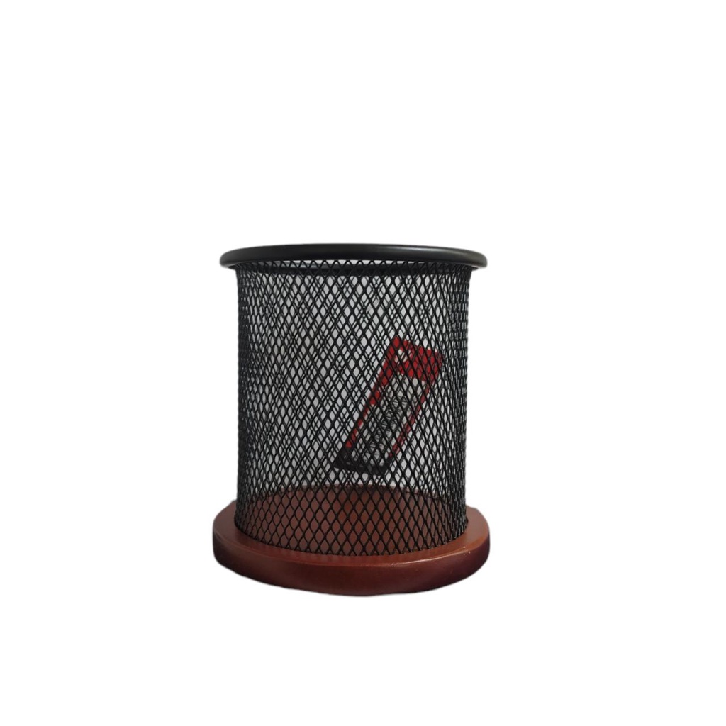 

Gramedia Medan - OFFICE PEN STAND B3341 ROUND WOODBASE