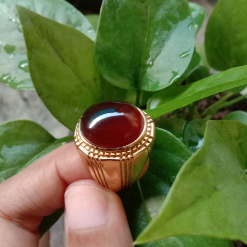 CINCIN BATU AKIK GETAH KATILAYU 100%ASLI/RAJANYA  MANCING