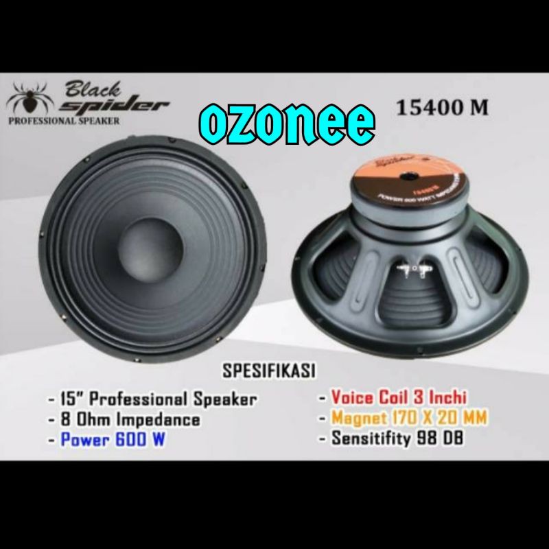 SPEAKER BLACK SPIDER 15400M 15 INCH ORIGINAL