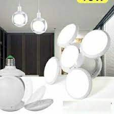 # HJ # Lampu BOLA LED FOTTBALL UFO 5SISI / 40W Lipat Fan Blade Bulb White Lamp Putih Unik Ufo 40 Watt