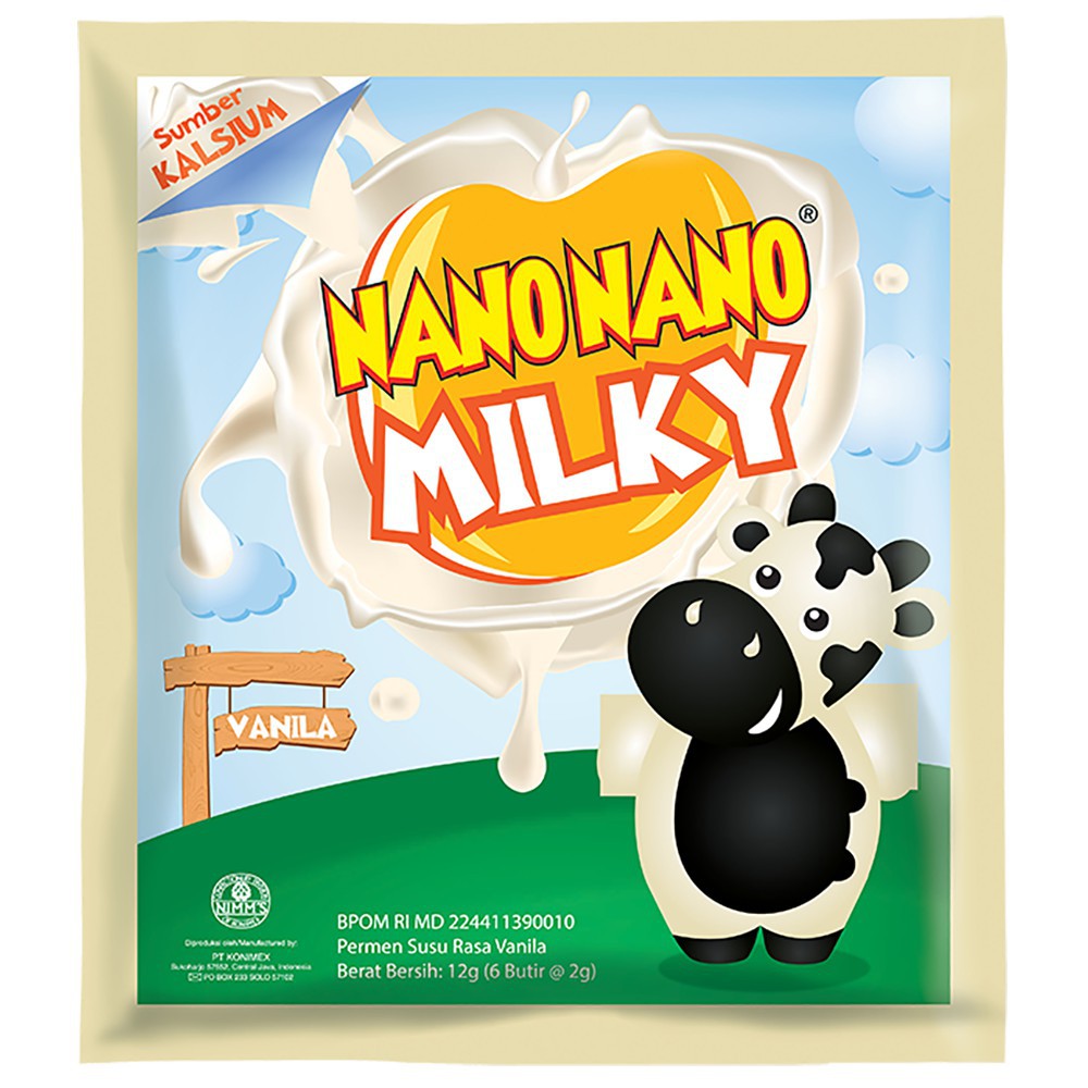 

Nano Nano Milky Permen Susu Anak - rasa Vanila Kaya Kalsium