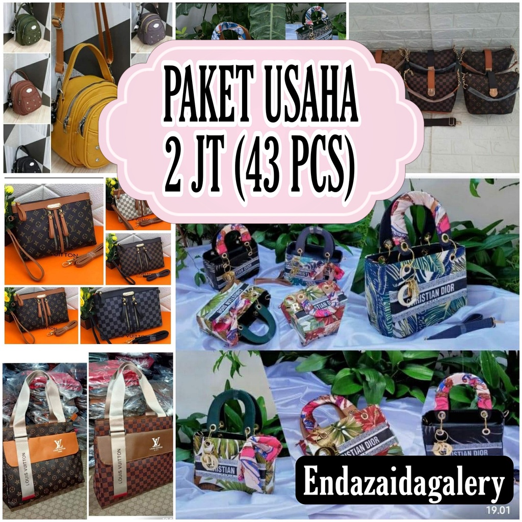 [43 Pcs] Paket Usaha Tas wanita murah