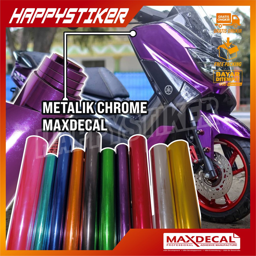 Sticker Chrome Maxdecal / Sticker Miror Chrome / Sticker Chrome Lentur