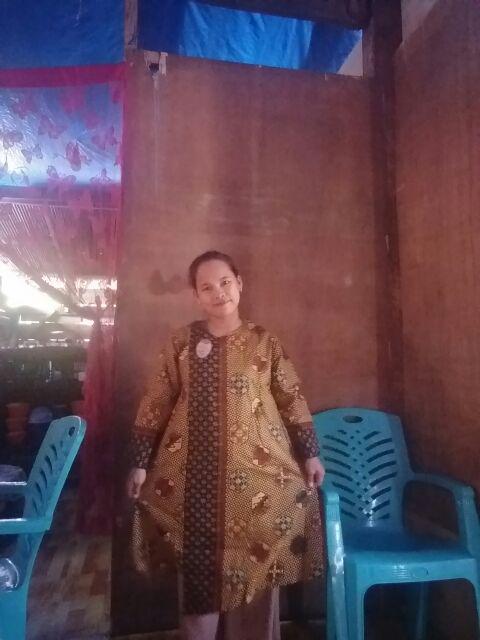 Tunik Navia/tunik Batik Kerja/dress Batik Kantor/seragam Batik Kantoran/batik Muslim Wanita