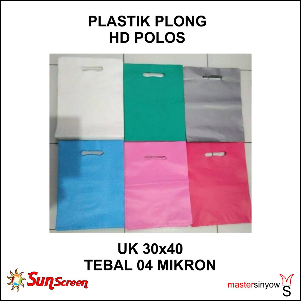 Plastik Plong HD Packing Olshop ukuran 30x40 Polos bisa COD