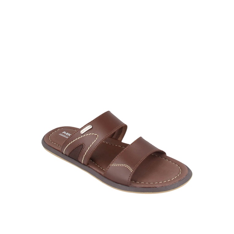 SANDAL SLIDE PAKALOLO PRIA ORIGINAL CASUAL KULIT ASLI COKLAT PB43