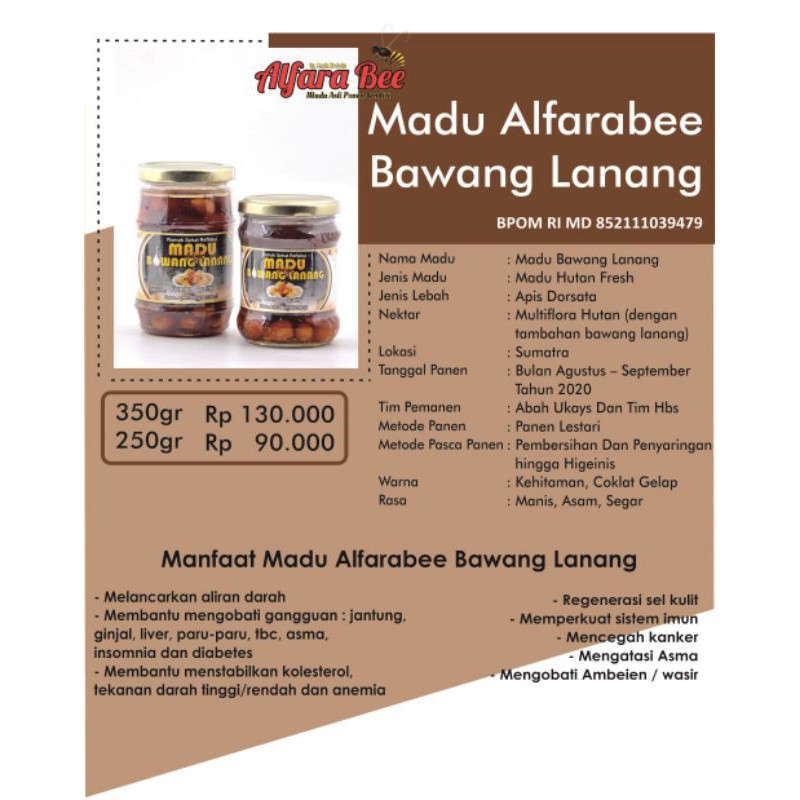 

Madu alfarabee bawang lanang