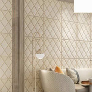 Wallpaper Walpaper Walpeper Dinding 3D Kamar Tidur Foam Murah 70 x 77 cm r Stiker Bata Putih 3MM-GEOMETRI KREM 5 MM