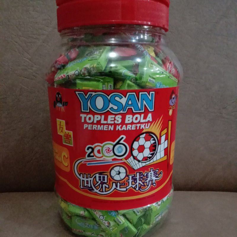 

Permen karet Yosan bola / Yosan toples bola / Permen karet yosan2006 extra gelas