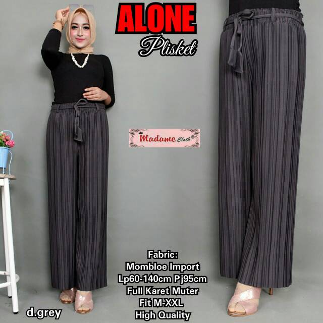 Alone Plisket bahan mombloe