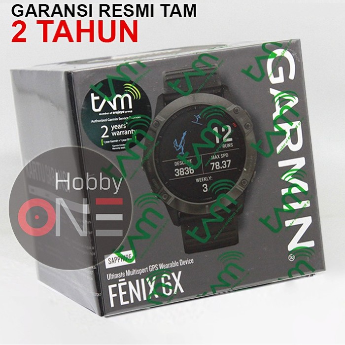 Ho Garmin Fenix 6X Sapphire Carbon Gray DLC With Black Band