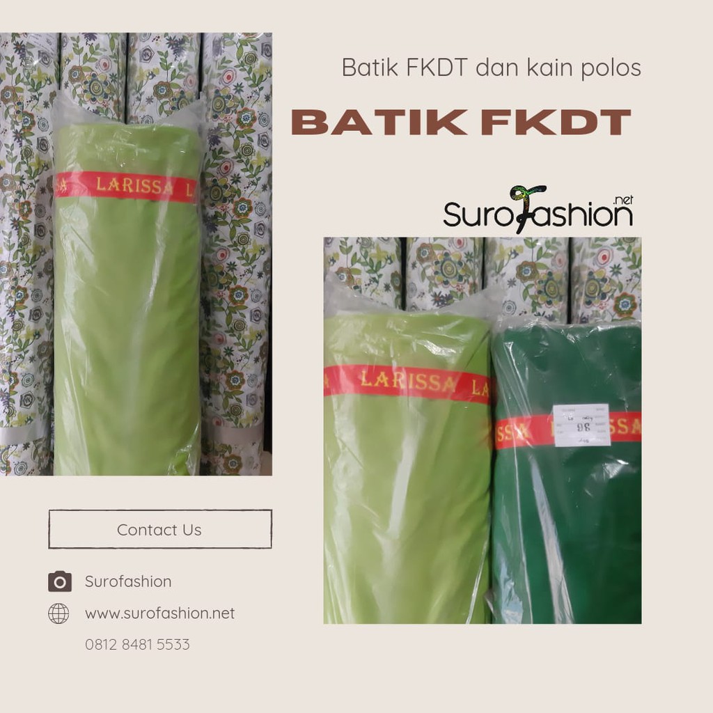 Jual Kain Celana Buat Pasangan Batik Seragam Warna Hijau Pupus Shopee