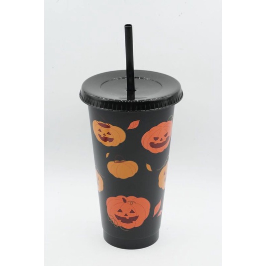Starbucks Tumbler Reusable Black Halloween