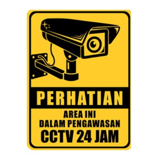 Jual Stiker AWAS ADA CCTV Peringatan 15x15 | Shopee Indonesia